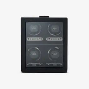 Wolf 1834 | British Racing 4 Piece Winder - Black