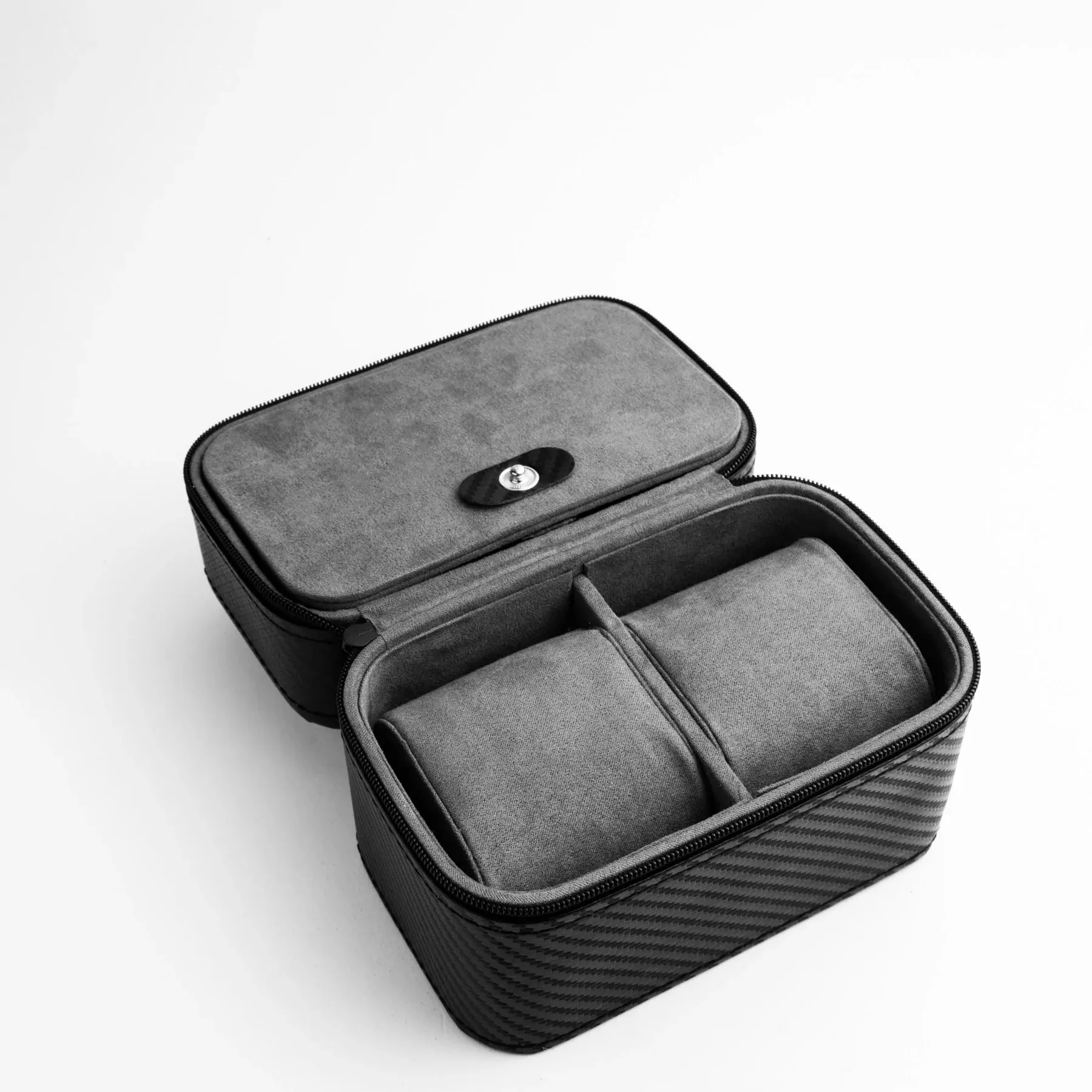 Xeric Two Watch Carbon Fiber Black Travel Case