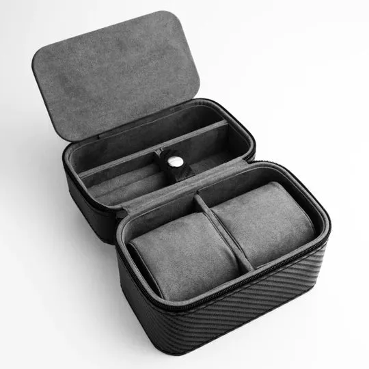Xeric Two Watch Carbon Fiber Black Travel Case