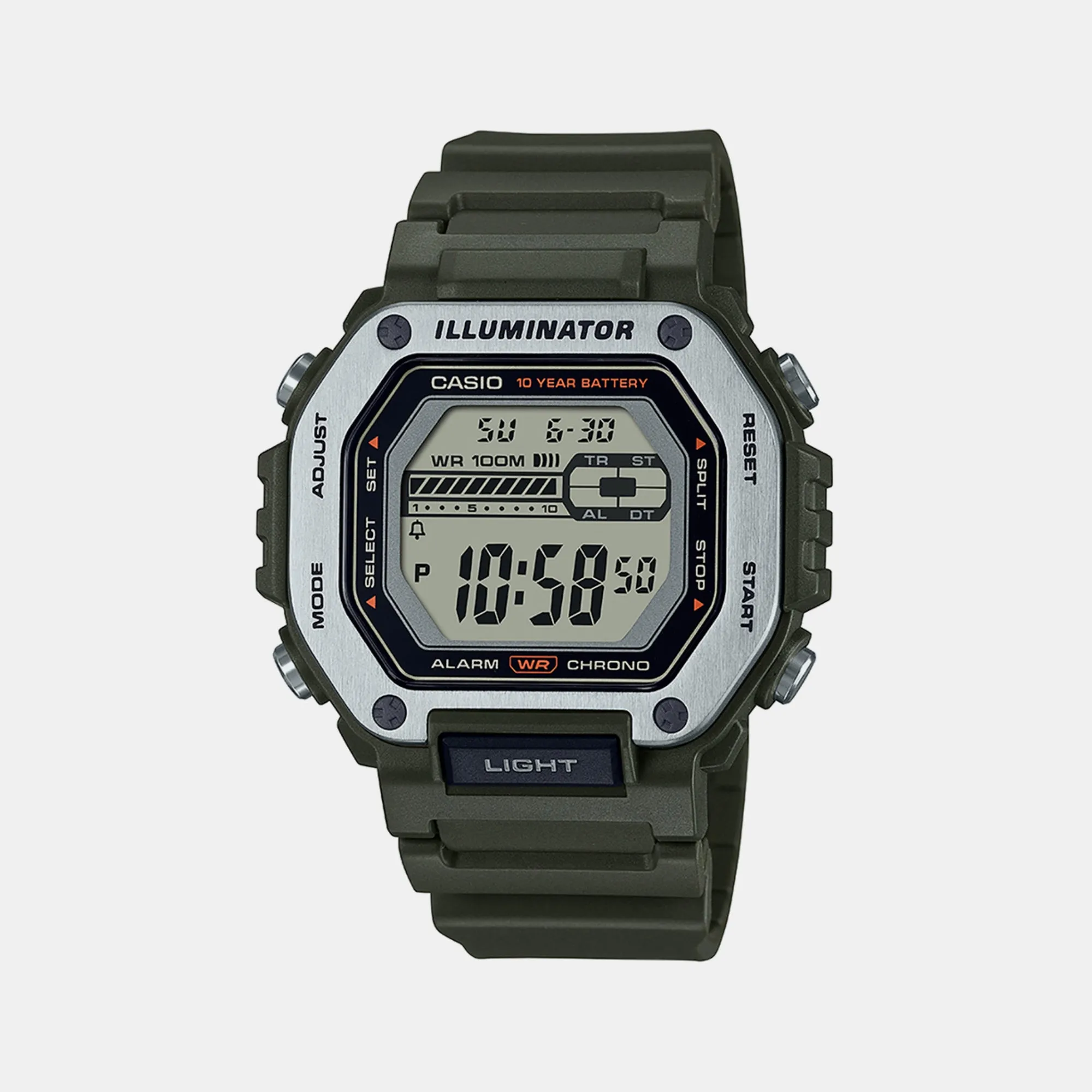 Youth Green Digital Resin Unisex Watch D301 - MWD-110H-3AVDF